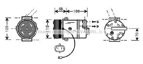 AVA QUALITY COOLING Компрессор, кондиционер OLK287